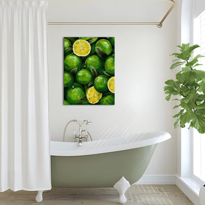 Green Lime minimalist kitchen canvas prints ready to hang