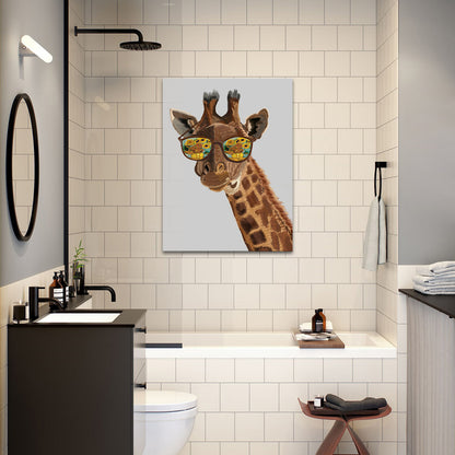 Giraffe With Sunflower Sunglasses