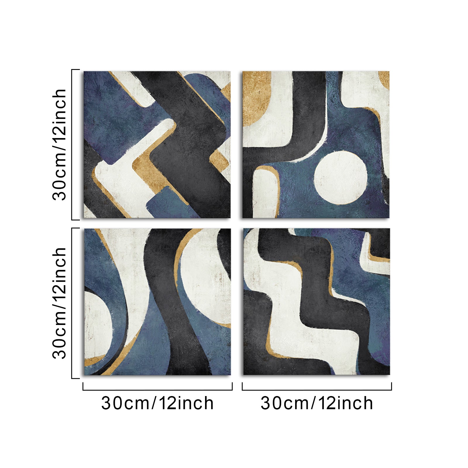 Geometric Shapes Flowing Lines