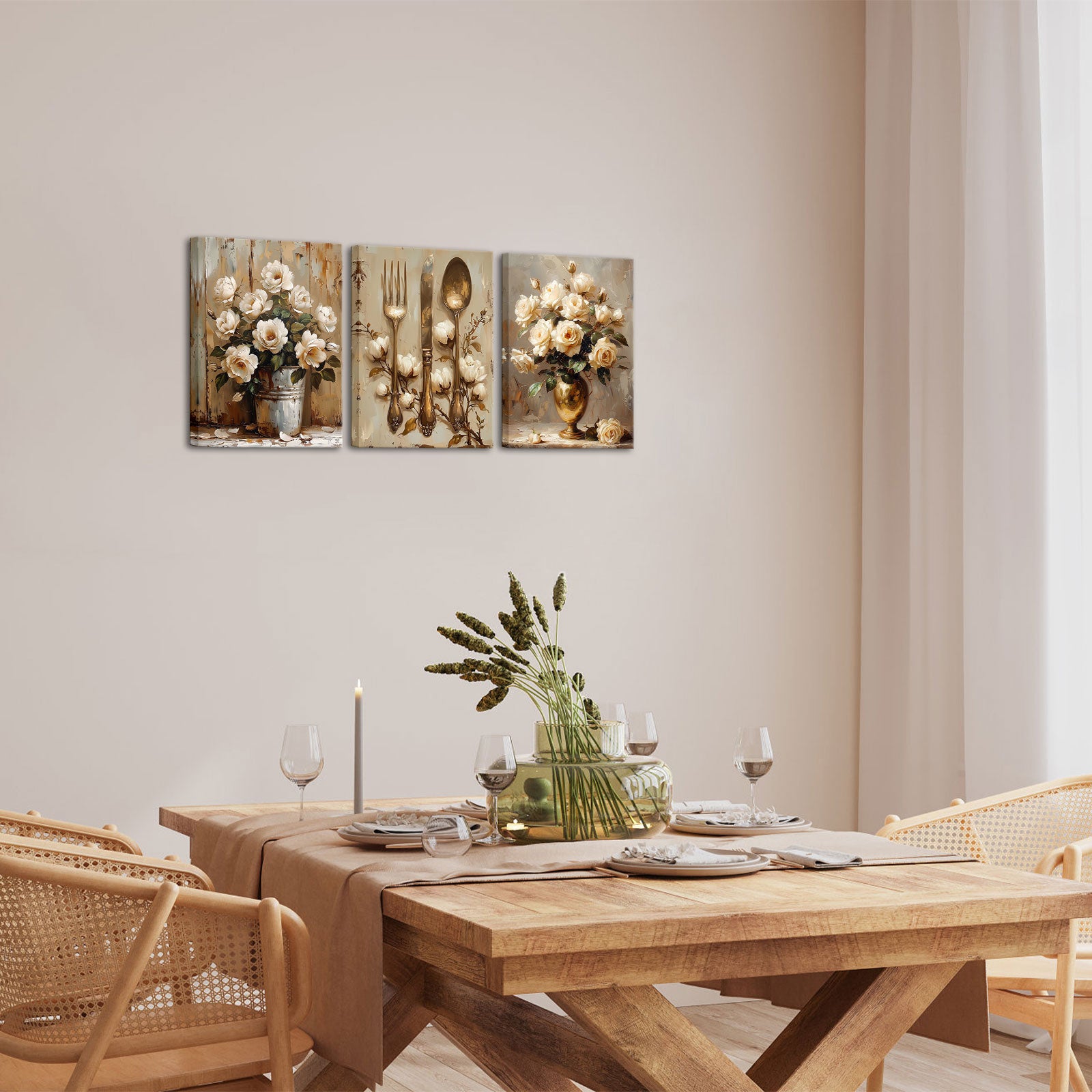 Retro Roses Antique Gold Cutlery