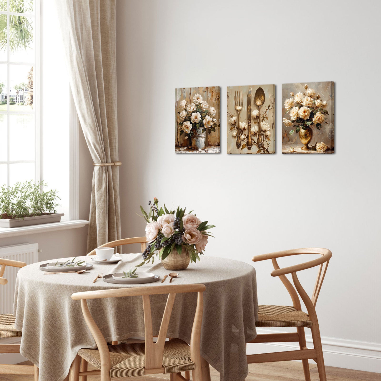 Retro Roses Antique Gold Cutlery