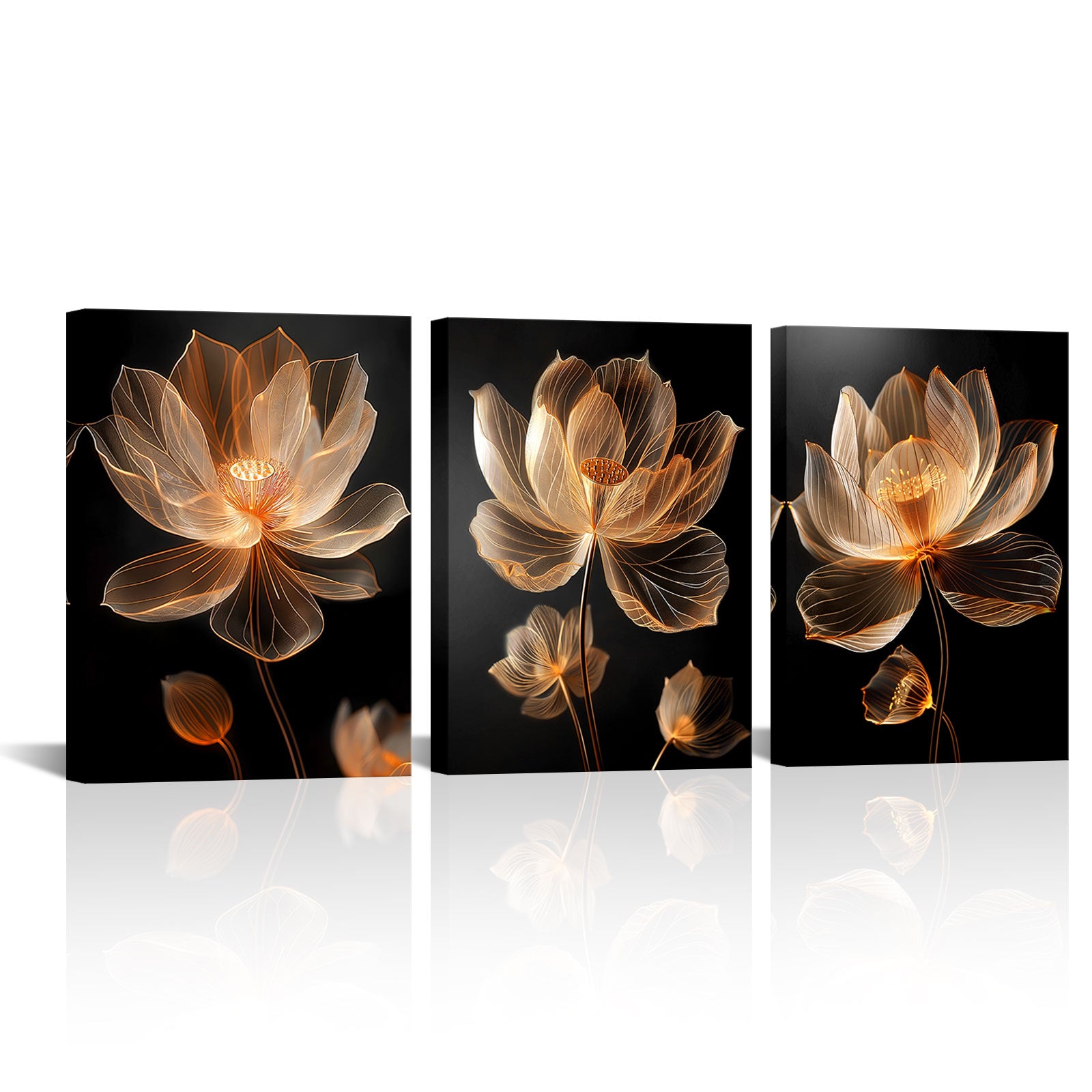 Delicate Golden Lotus Blossoms