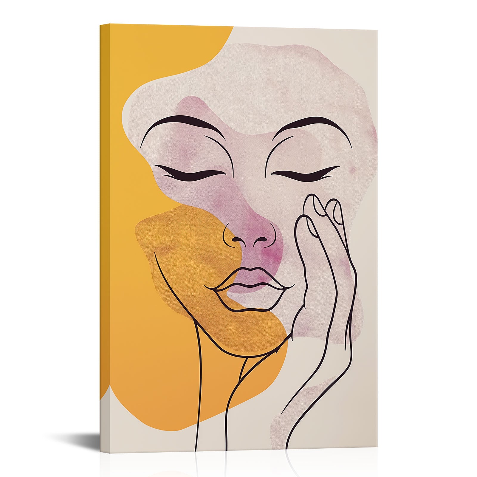 Abstract Thoughtful Woman's Face