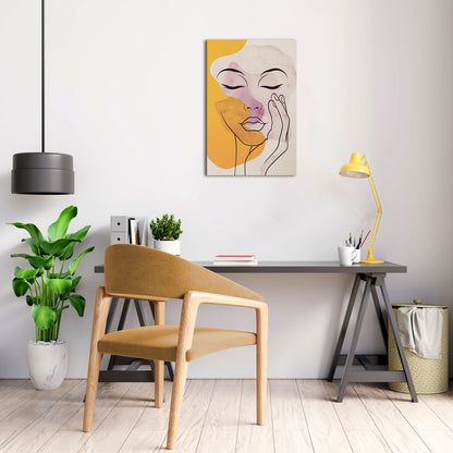Abstract Thoughtful Woman's Face