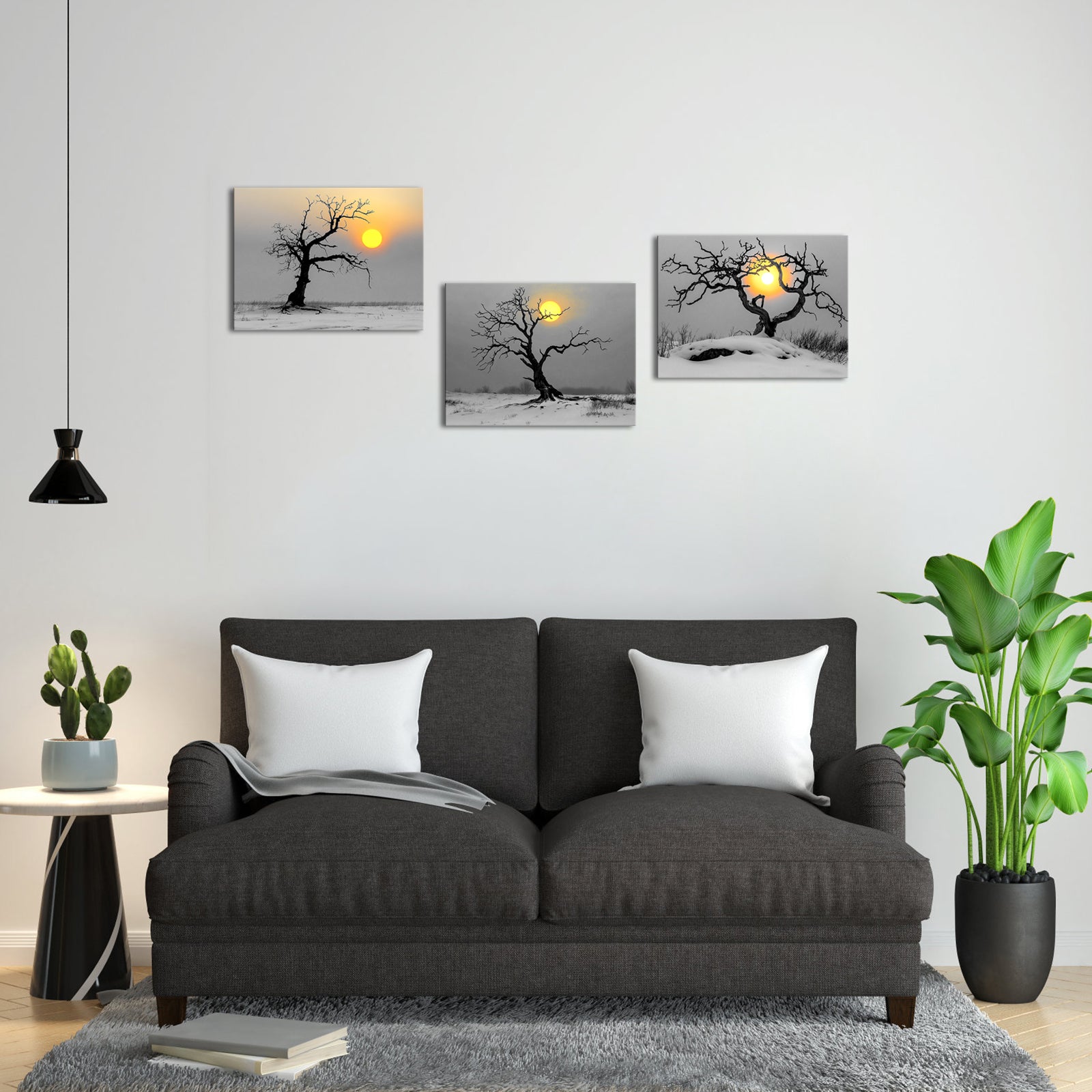 Winter Sunset And Skeletal Trees