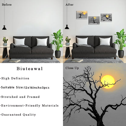 Winter Sunset And Skeletal Trees