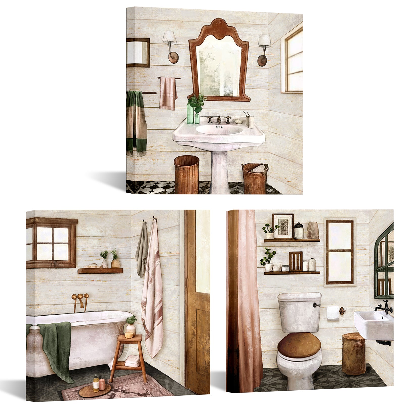 Charming Farmhouse-Style Bathroom