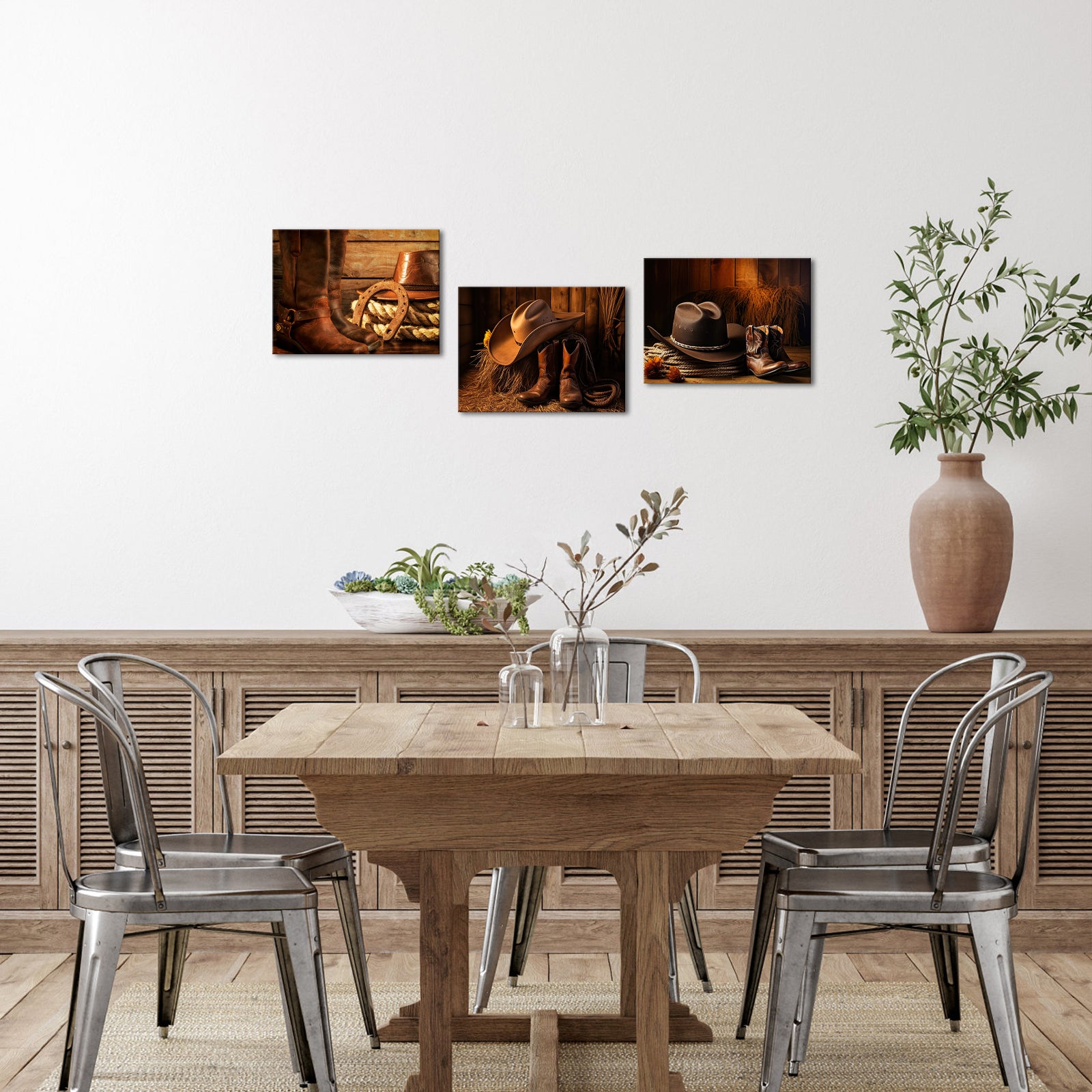 Vintage Cowboy Hat Boots