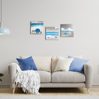 Sandy Beach With Seashells And Starfish