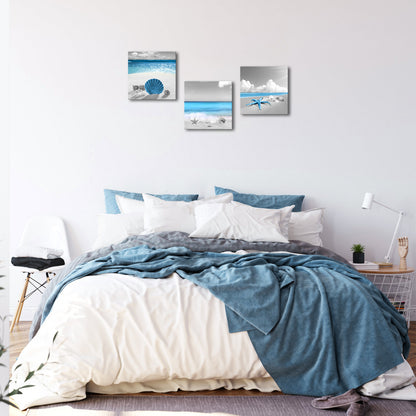 Sandy Beach With Seashells And Starfish