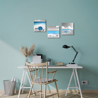 Sandy Beach With Seashells And Starfish