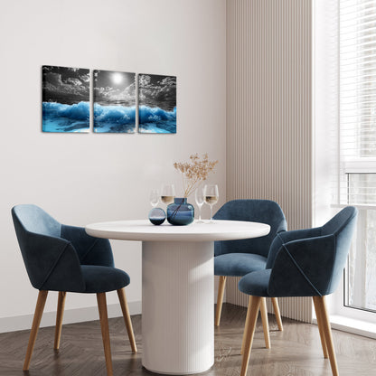 split canvas prints wave artwork for wall decor