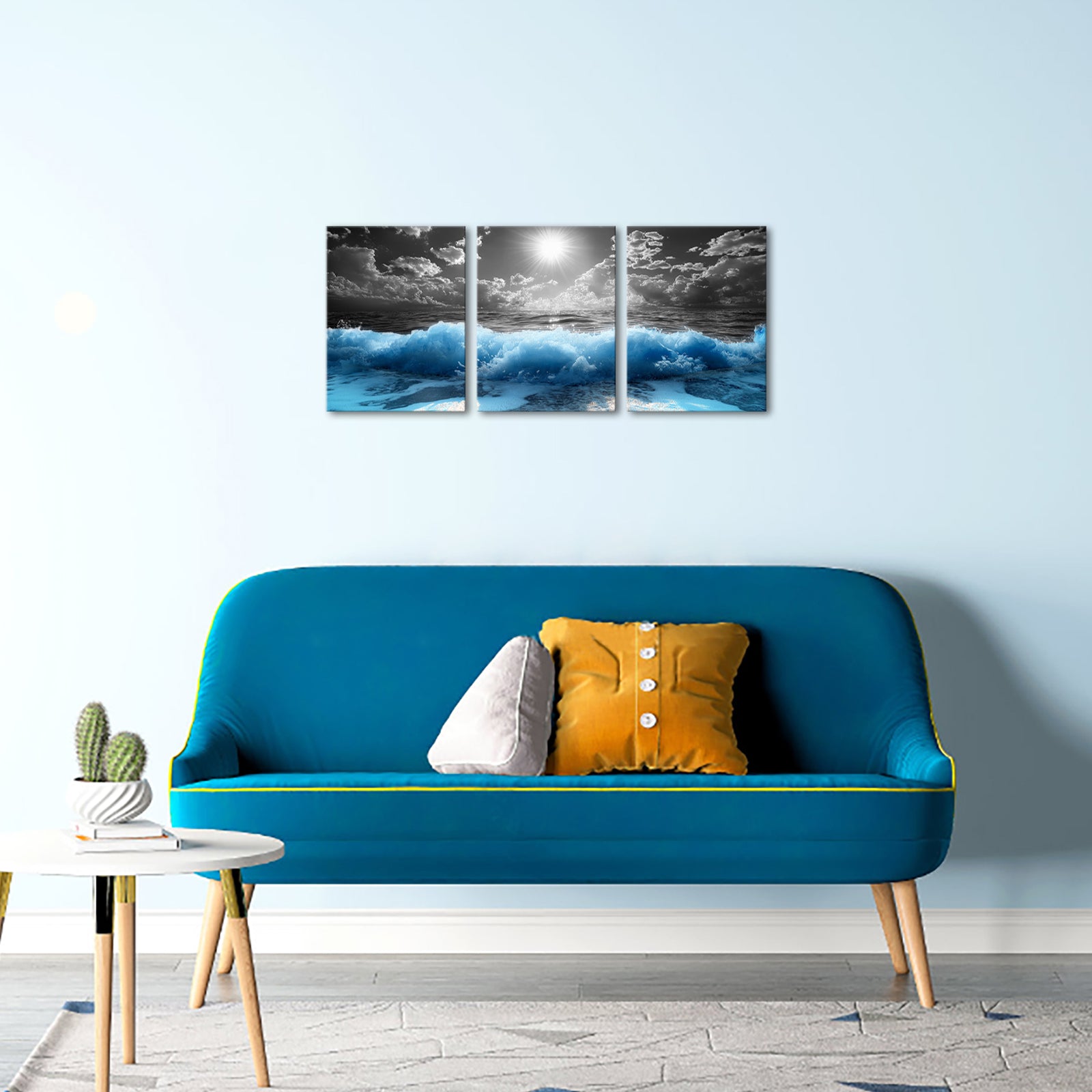 split canvas prints wave artwork for wall art
