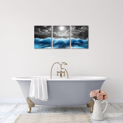 split canvas prints wave artwork for wall art