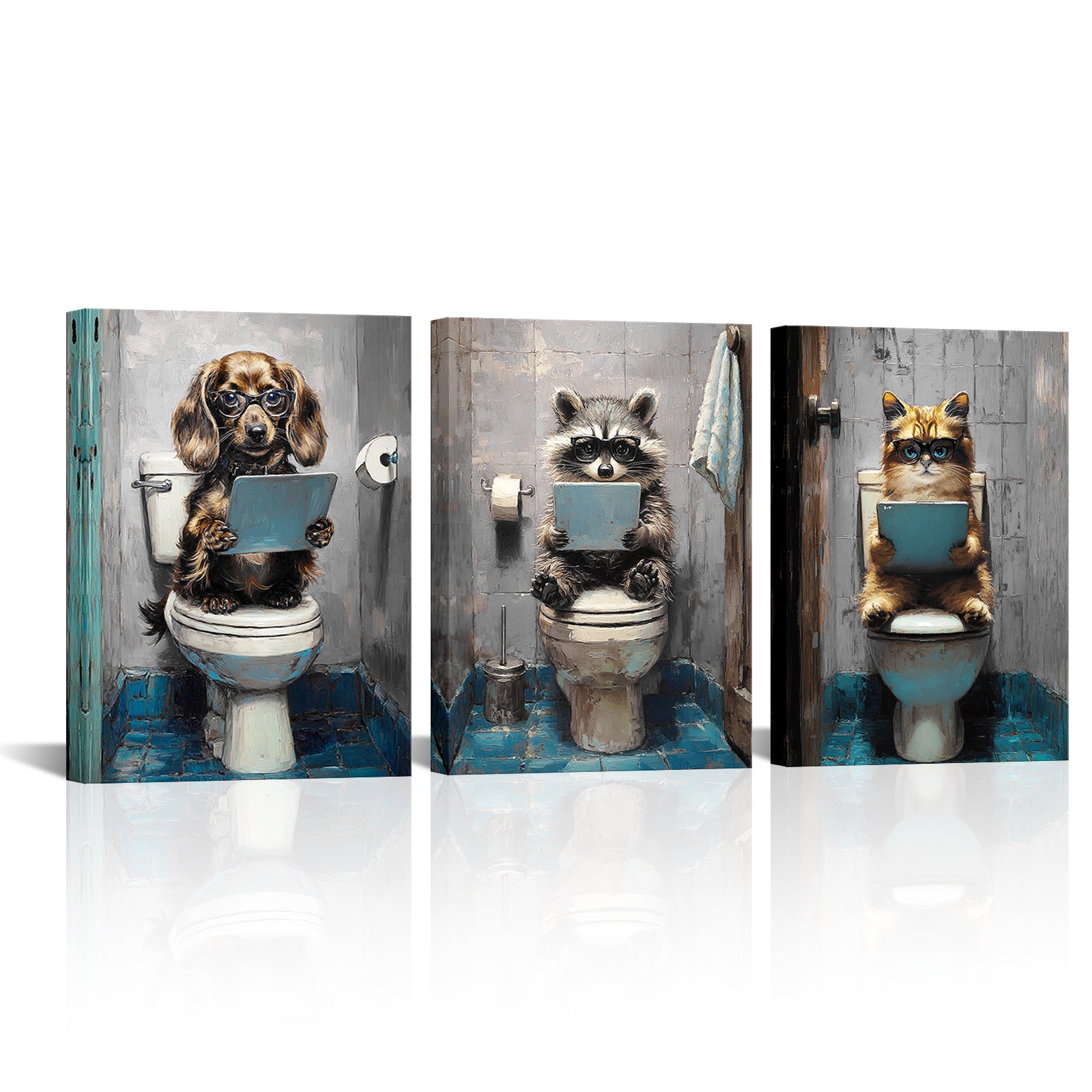 Multiple business pet canvas prints funny art wall decoration