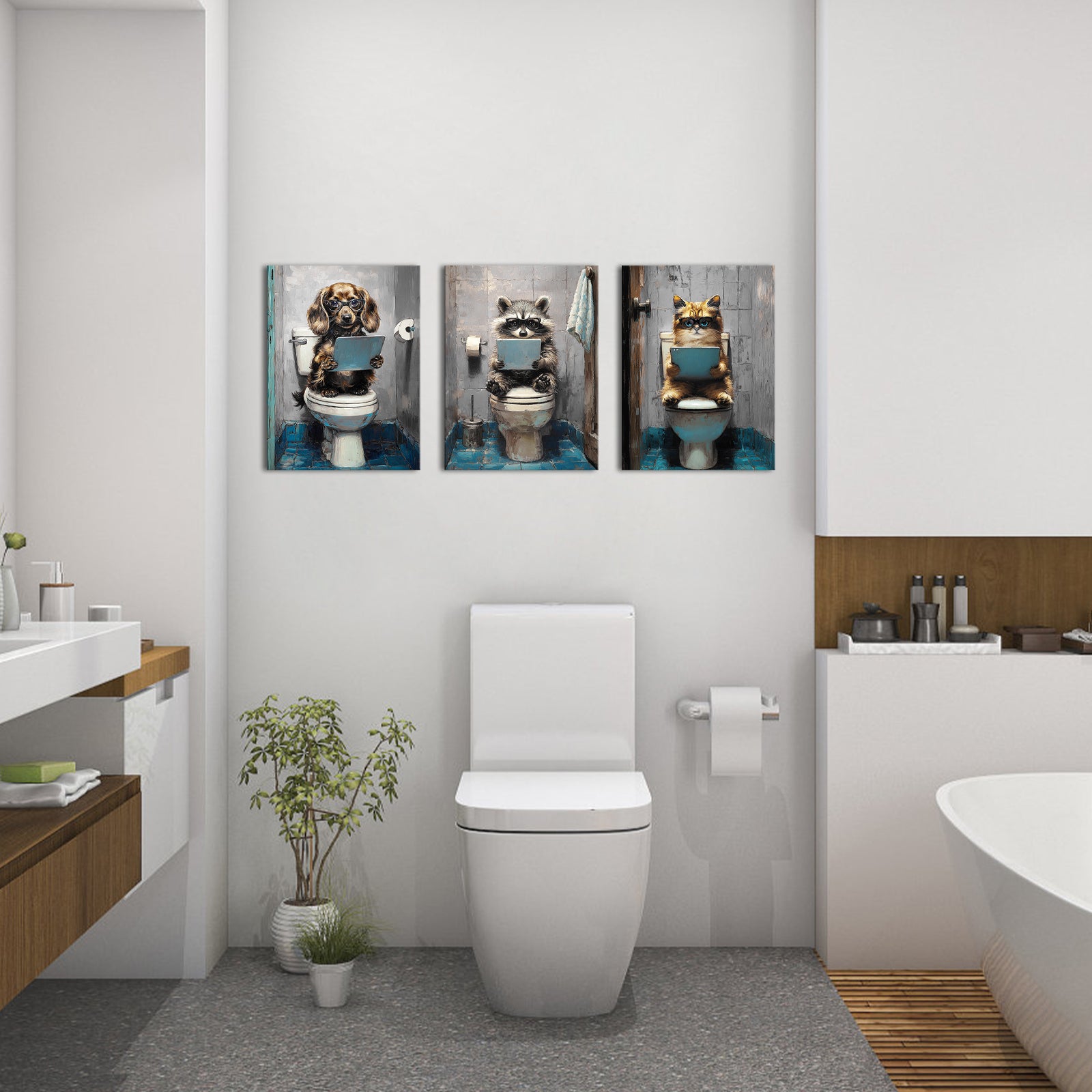 Multiple business pet canvas prints funny art wall decoration
