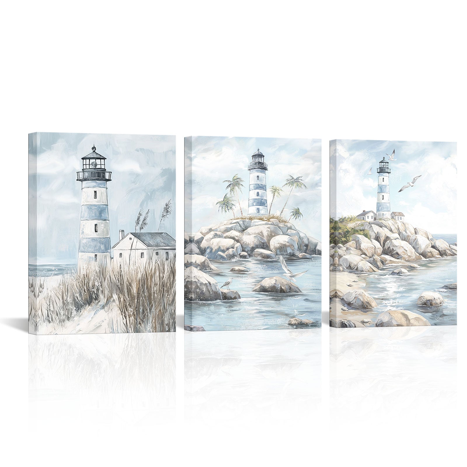 Seaside scenery multi-piece canvas beautiful scenery print artwork