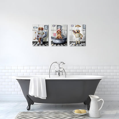 Bathroom decorative paintings with artistic inspiration can be hung directly on the wall