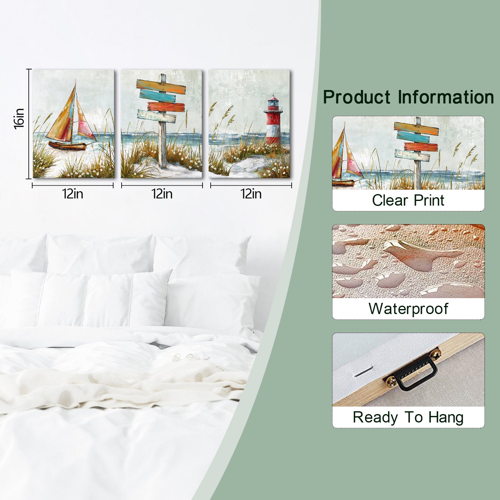 Multi-piece canvas beach custom summer memories photo print