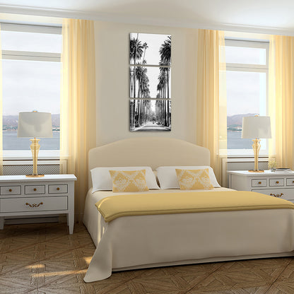 Avenue Lined With Towering Palm Trees