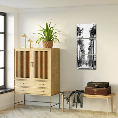 Avenue Lined With Towering Palm Trees