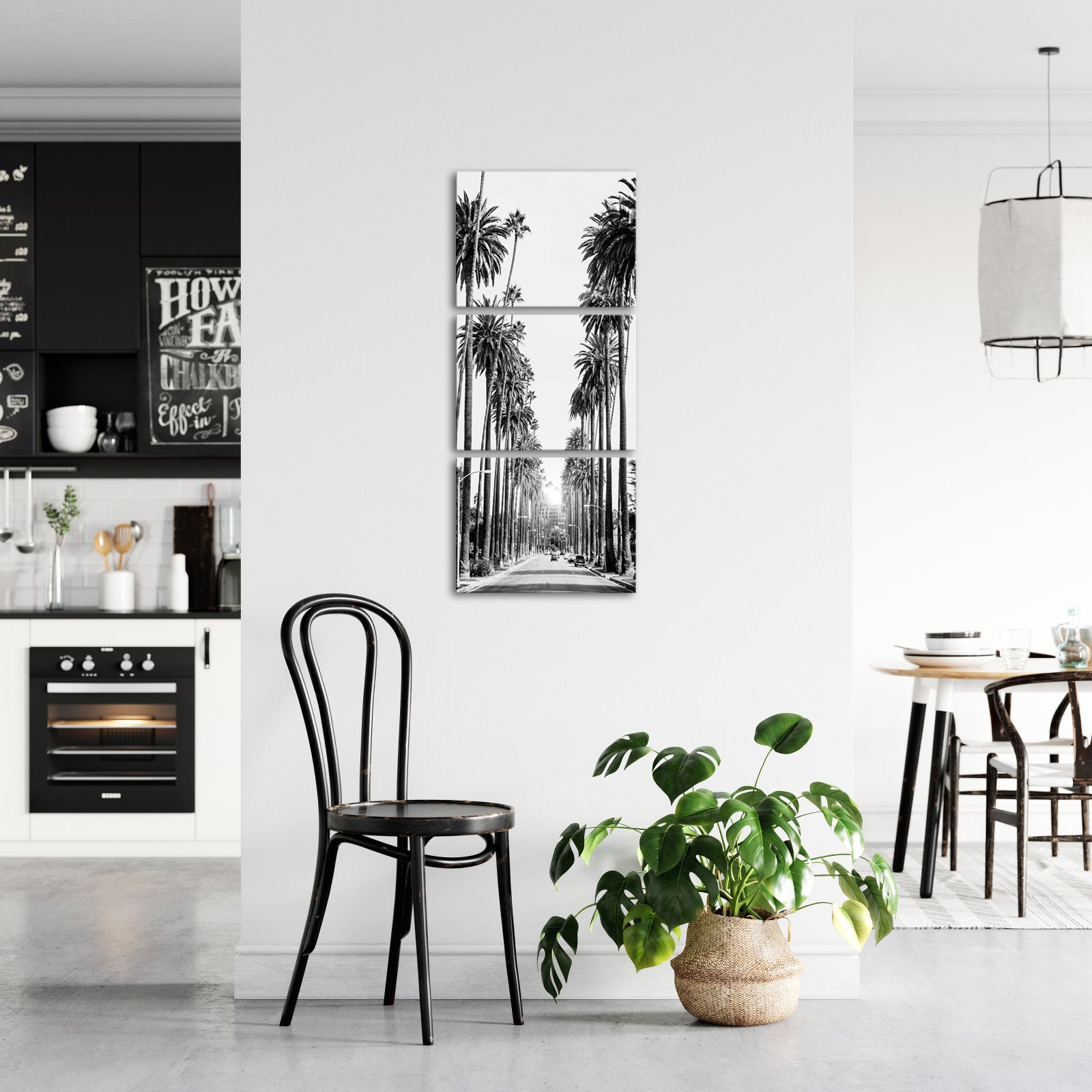 Avenue Lined With Towering Palm Trees