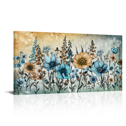 Teal Ochre Flower