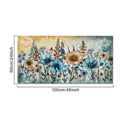 Teal Ochre Flower