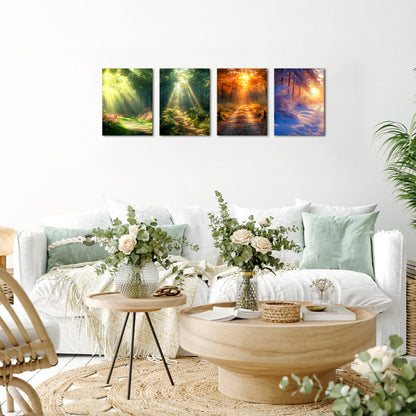 four seasons photo into wall art print