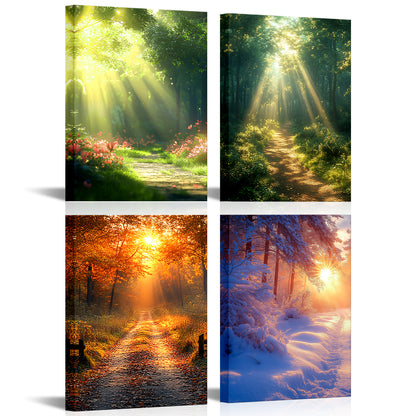 four seasons photo into wall art print