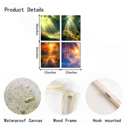 four seasons photo into wall art print