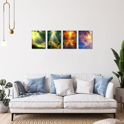 four seasons photo into wall art print