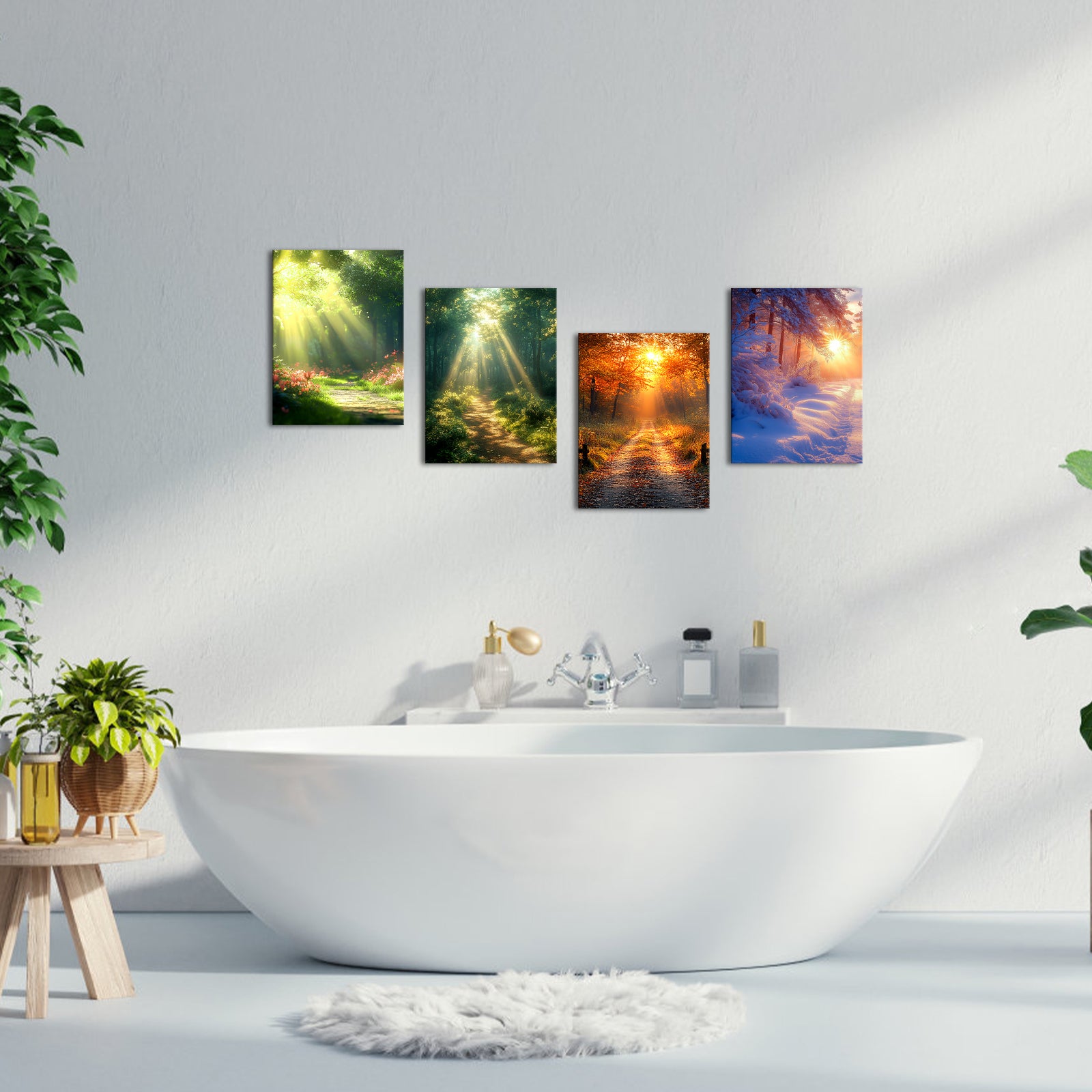 four seasons photo into wall art print