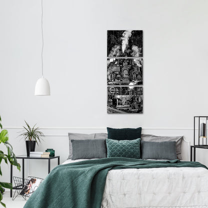 Black White Steam Train