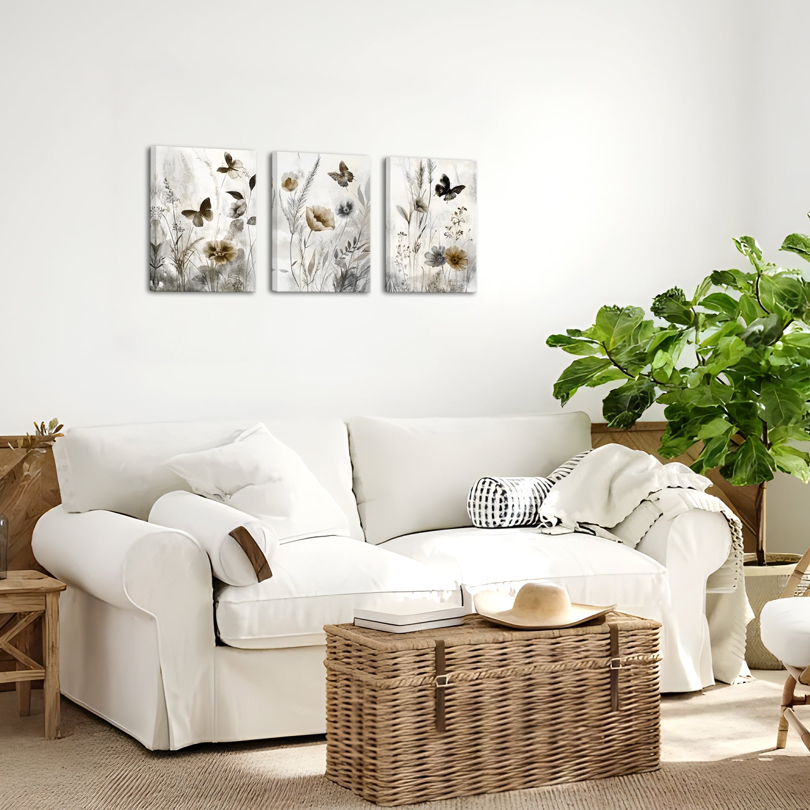 modern flower canvas wall art for living room