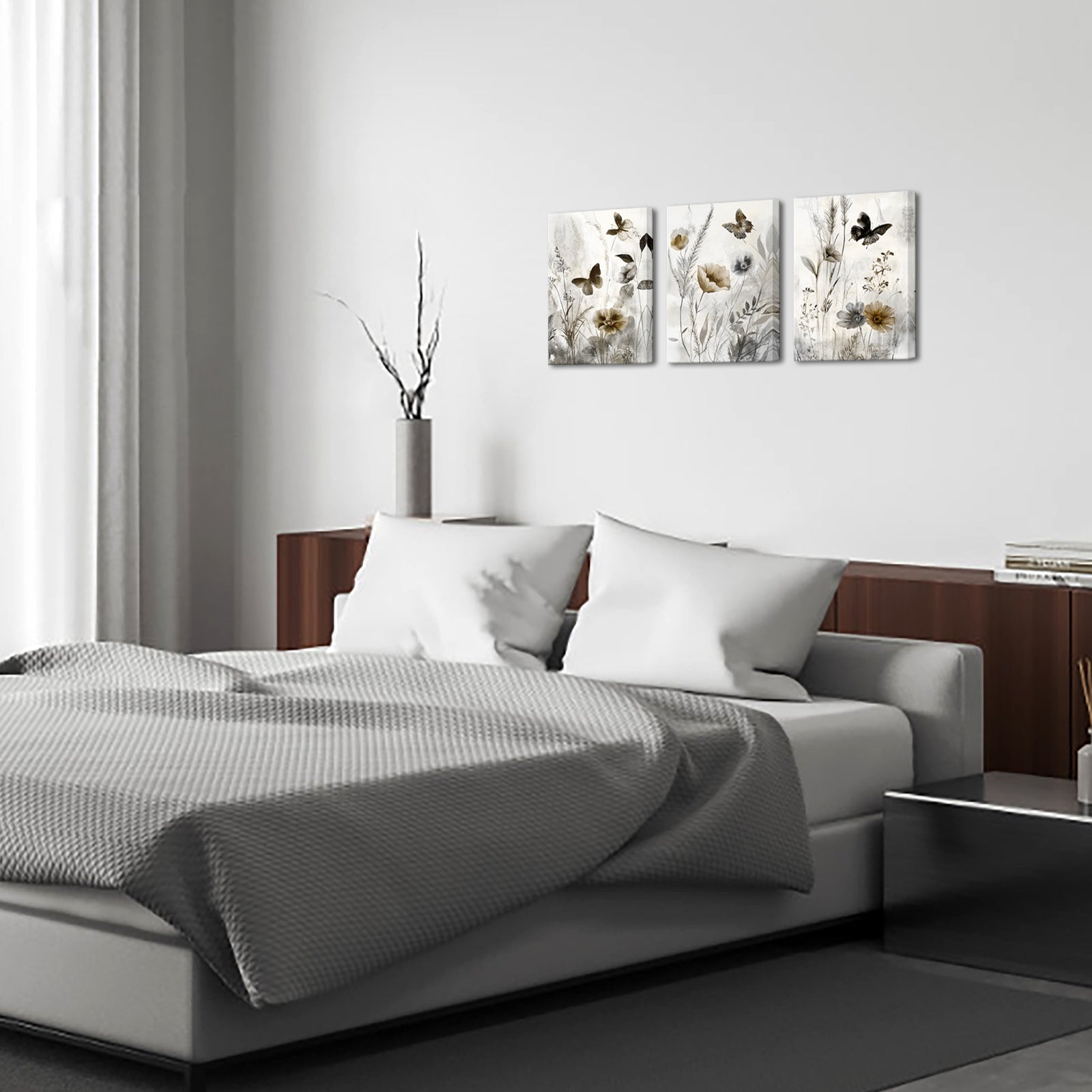 modern flower canvas wall art for living room
