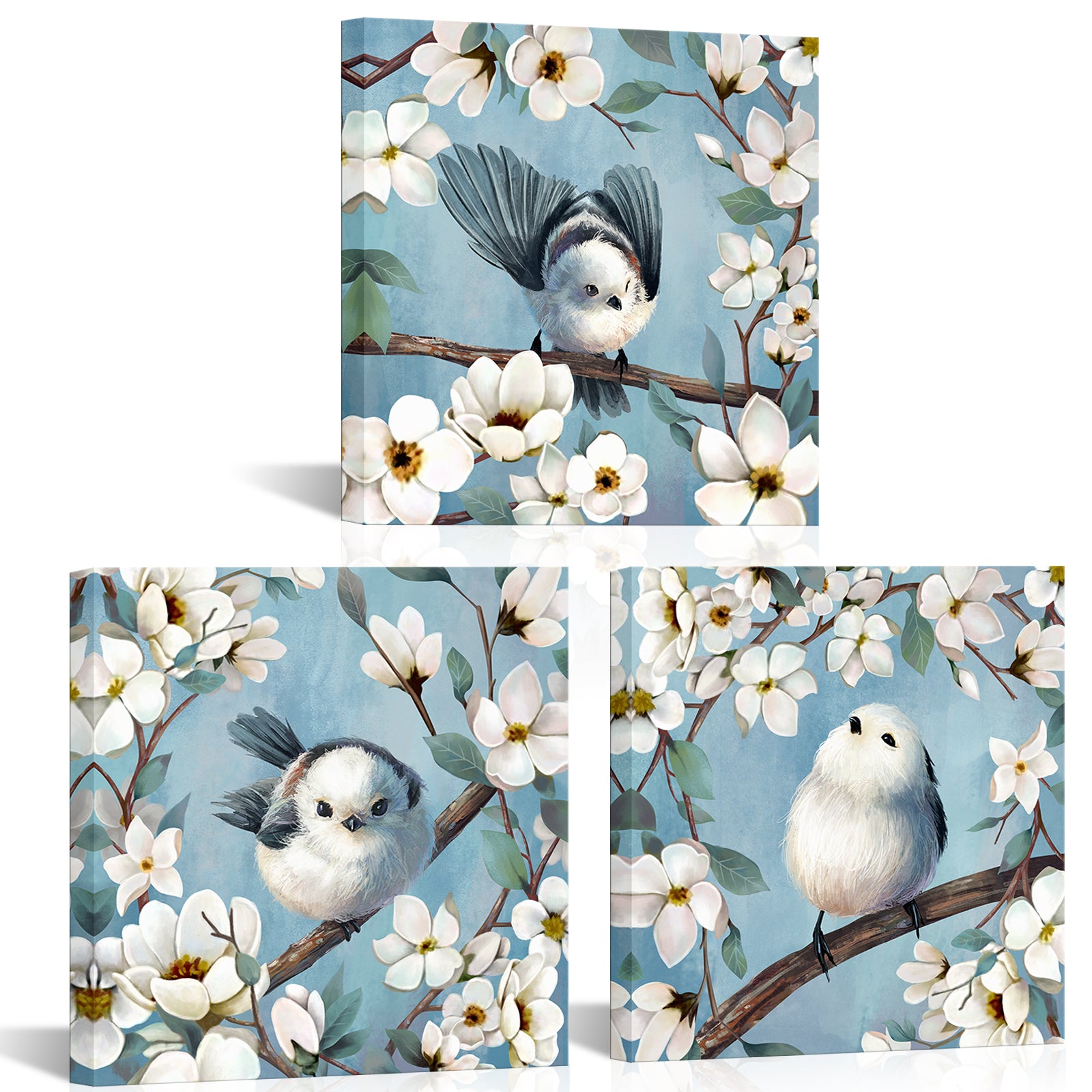 Three Piece Bird Wall Decor Canvas Print Free Shipping