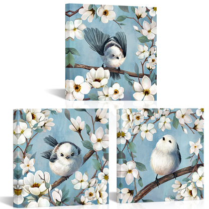 Three Piece Bird Wall Decor Canvas Print Free Shipping