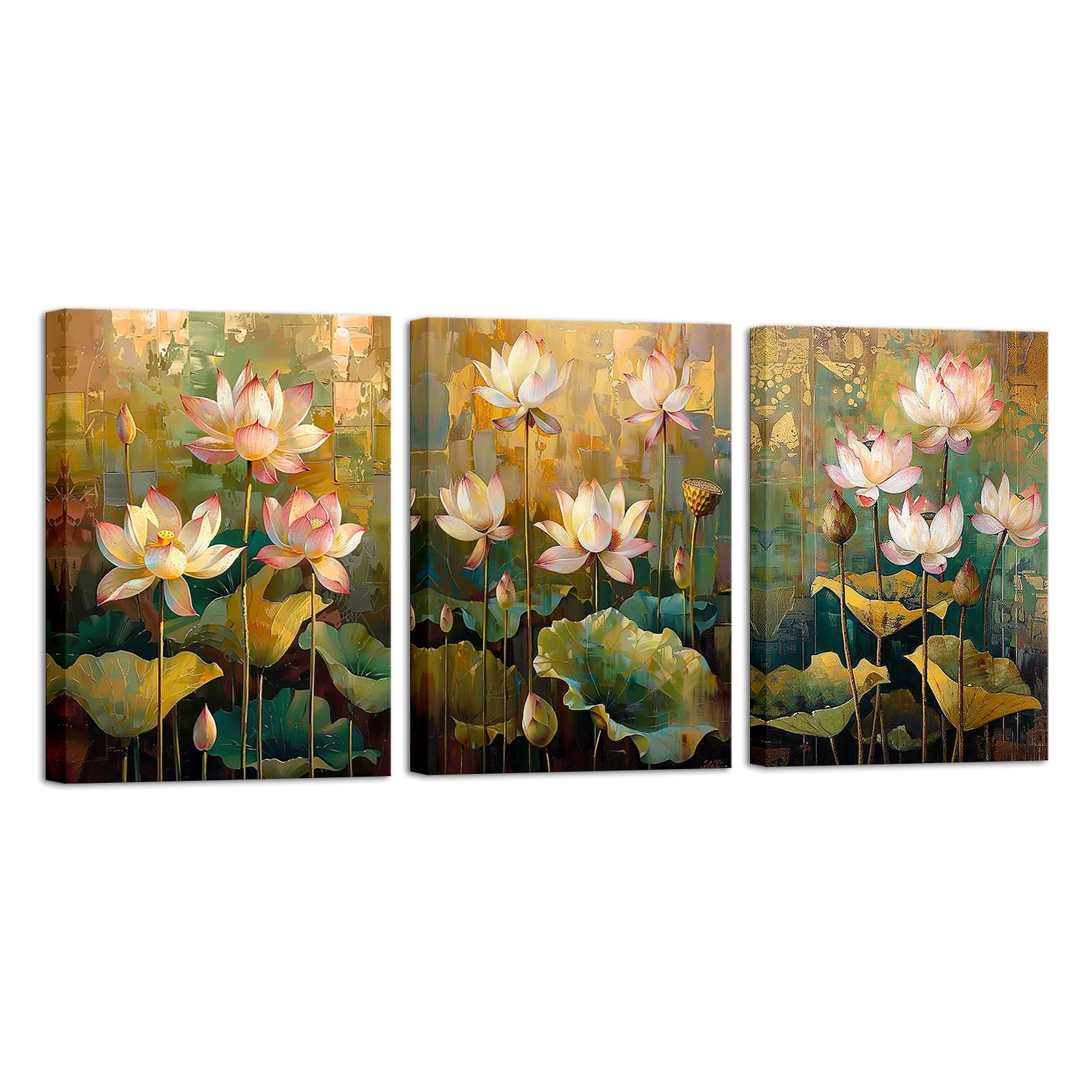 Personalized Lotus Pond Custom Canvas Print Art