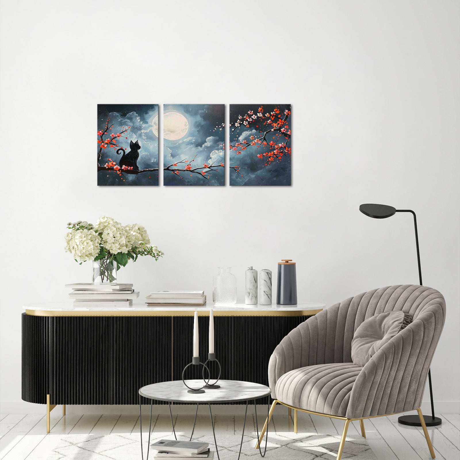 split canvas art modern for living room