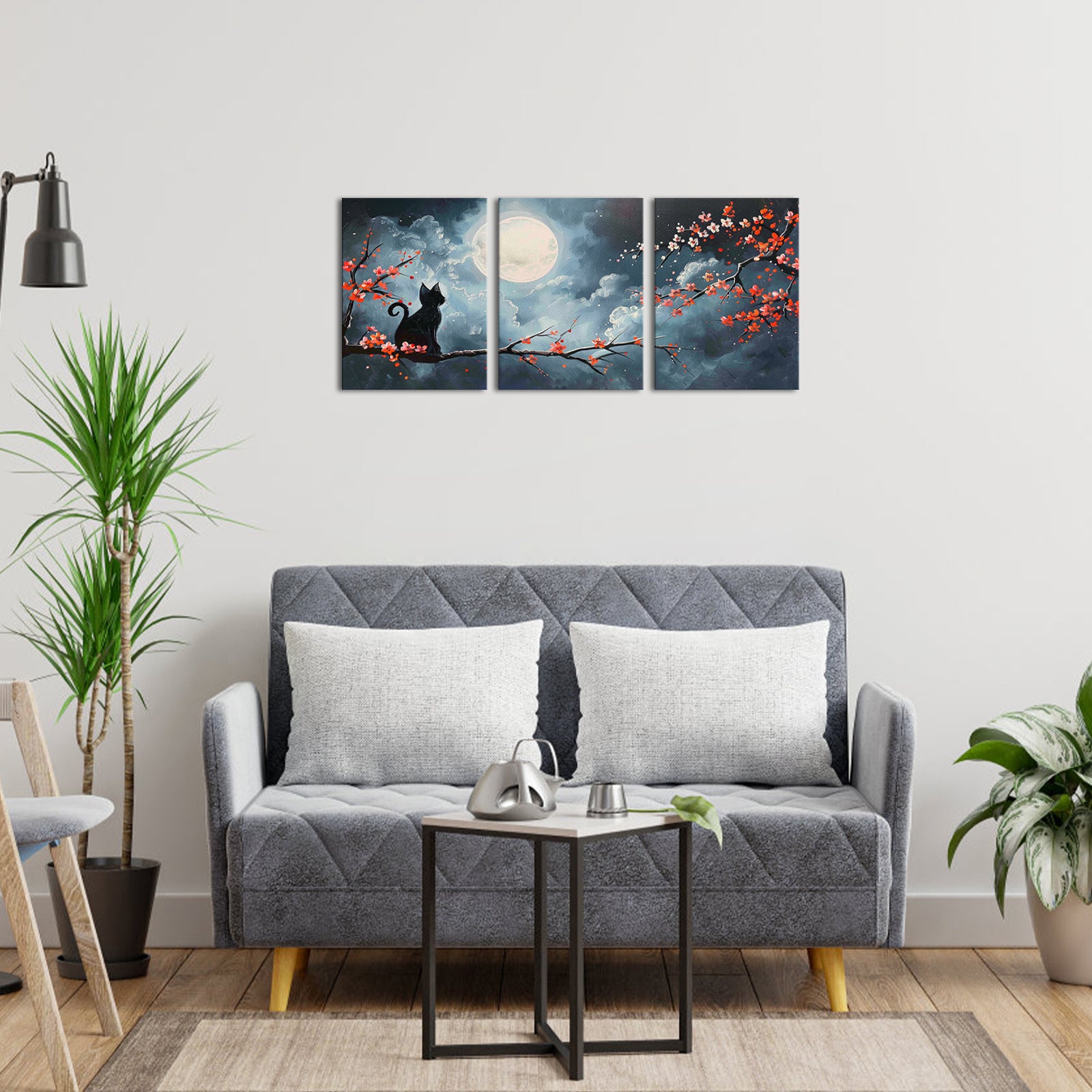 split canvas art modern for living room