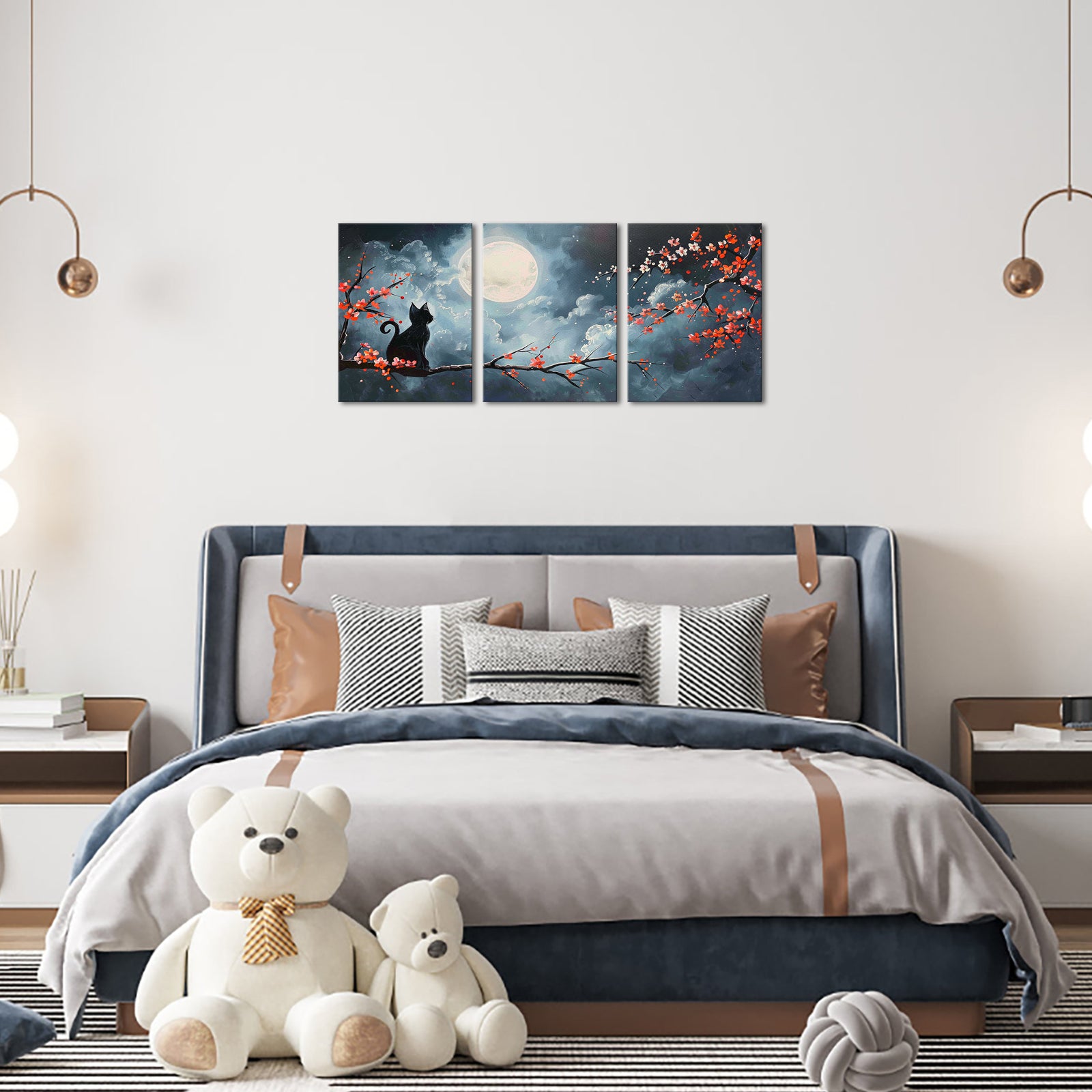 split canvas art modern for living room