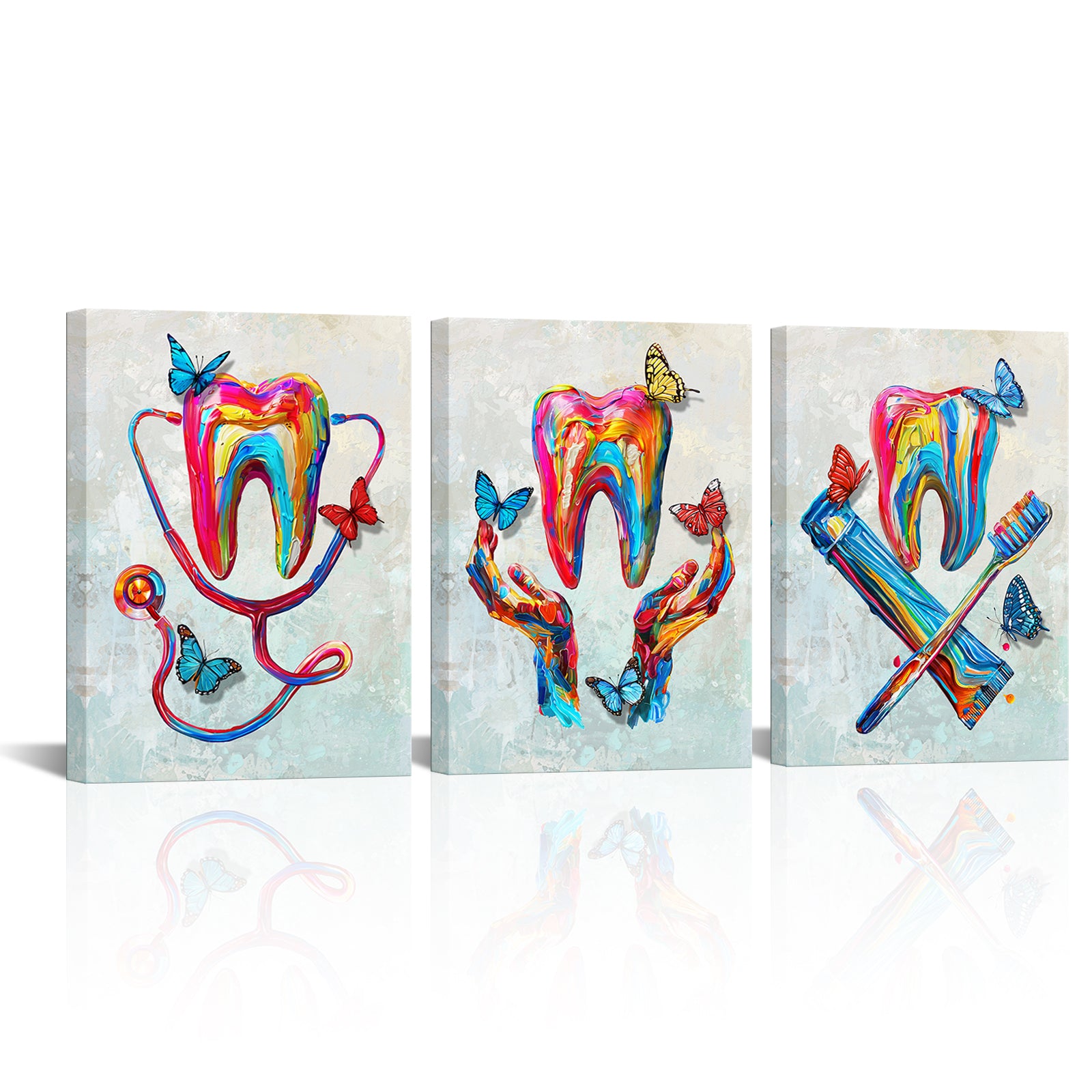 Modular Customized Canvas Printing Teeth Bathroom Wall Painting Manufacturers Retail