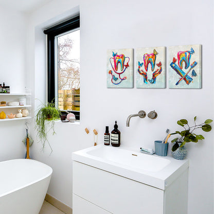 Modular Customized Canvas Printing Teeth Bathroom Wall Painting Manufacturers Retail