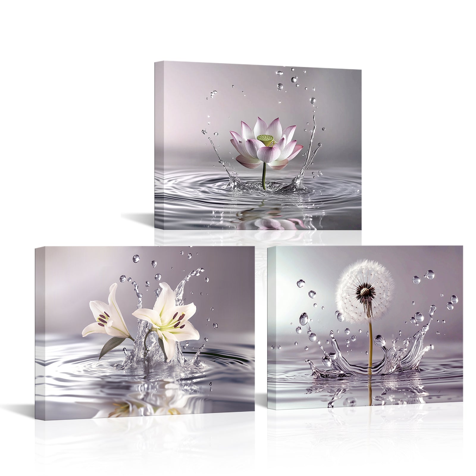 Multiple Water Photography Canvas Prints For Home Decor
