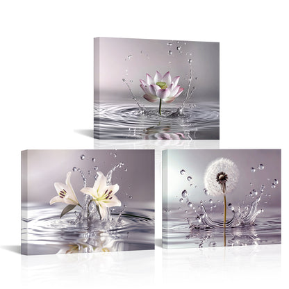 Multiple Water Photography Canvas Prints For Home Decor