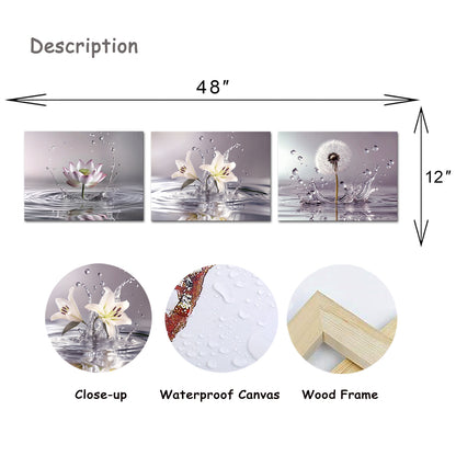 Multiple Water Photography Canvas Prints For Home Decor