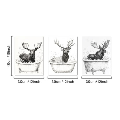 Elk Relaxing In A Bubbly Bath