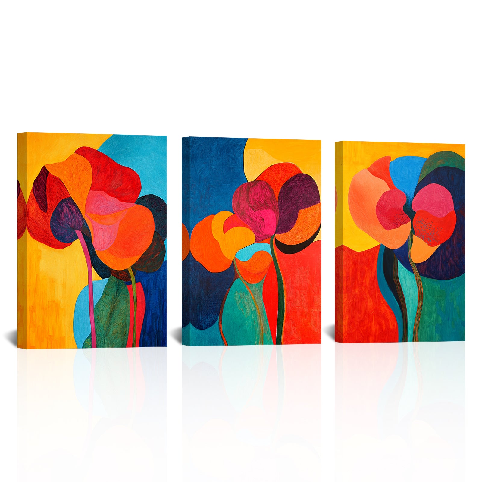 Abstract Colorful Flowers