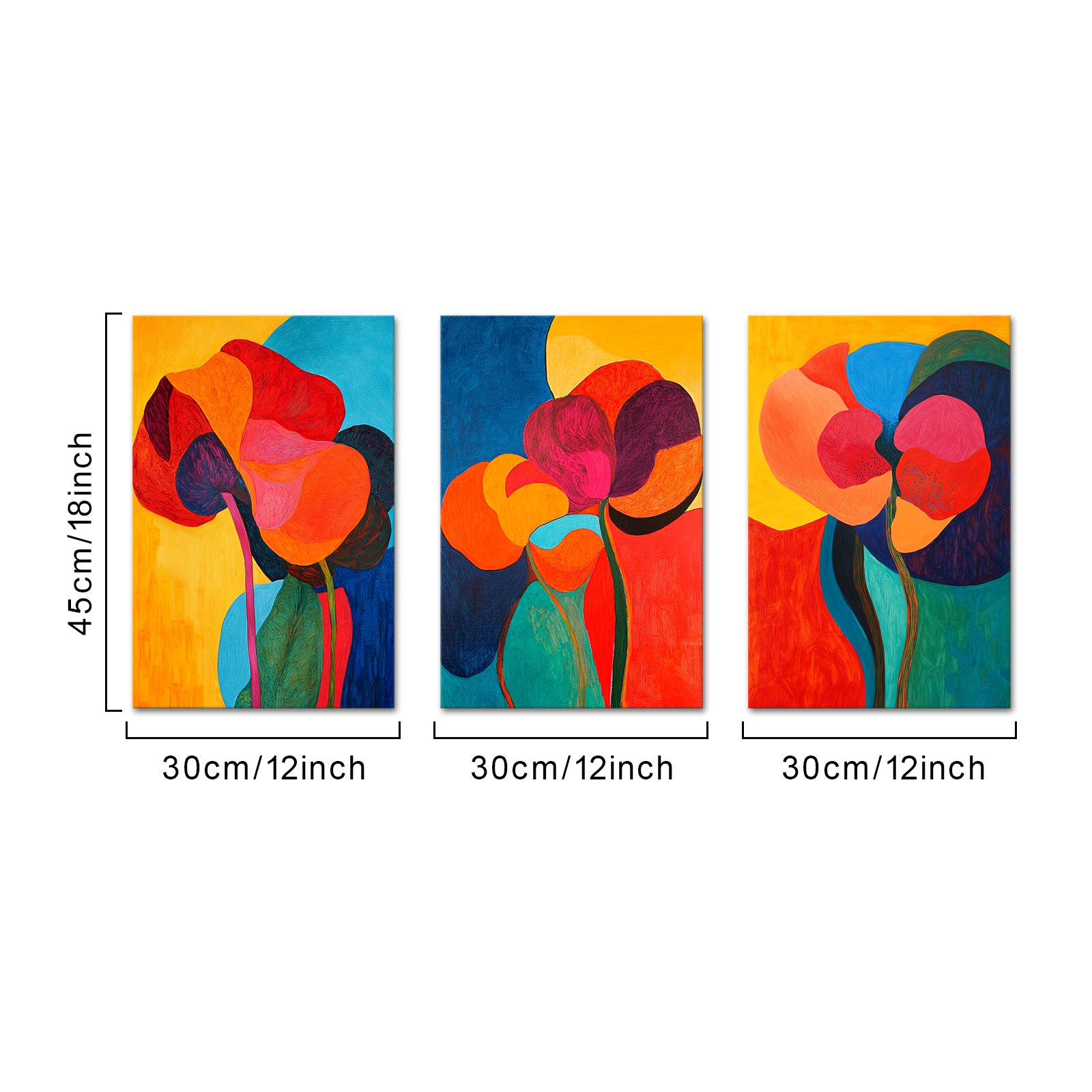 Abstract Colorful Flowers